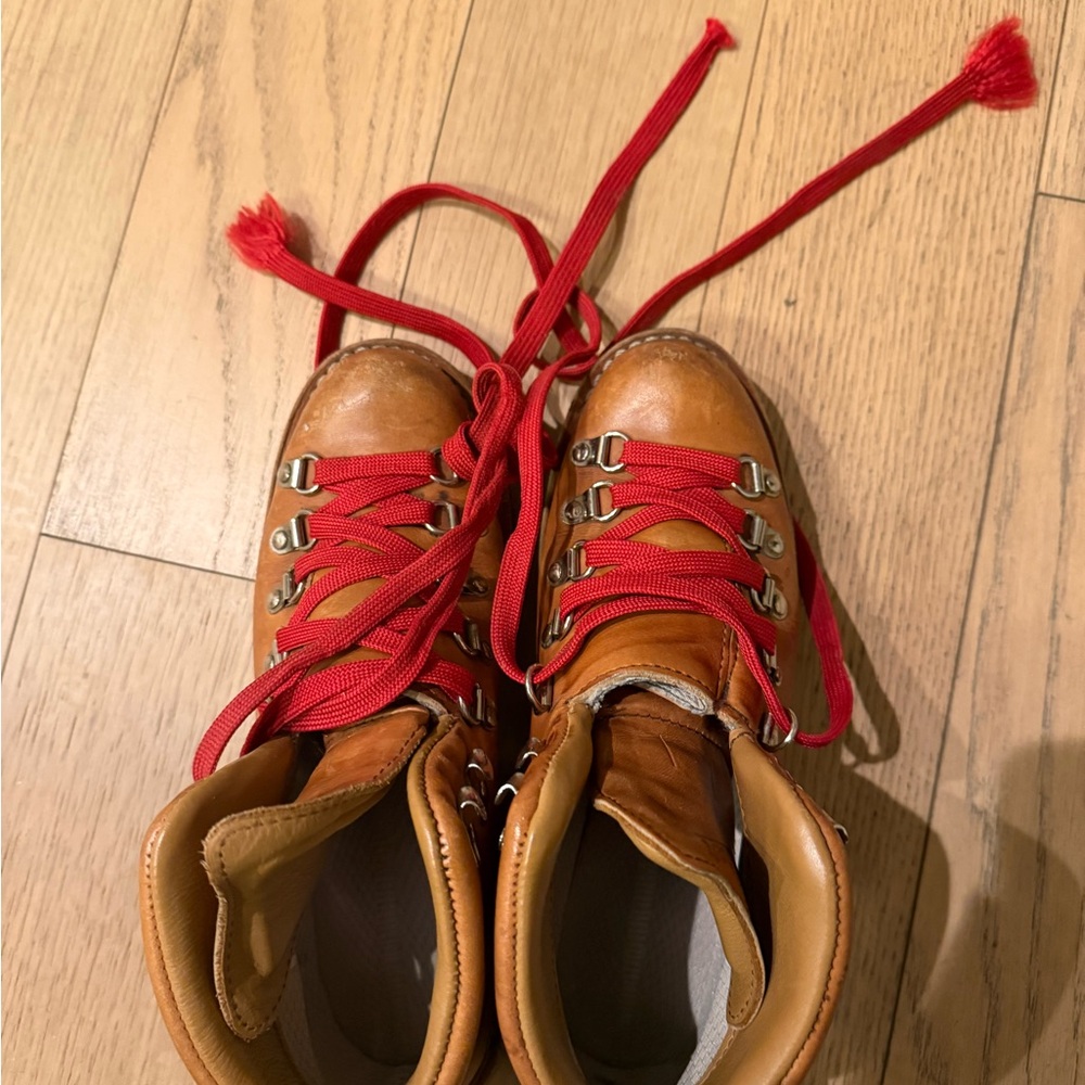 Ladies Danner Brown and Red Hiking Boots